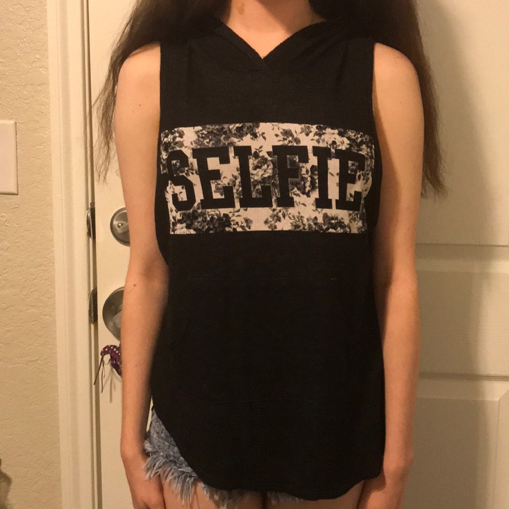 Mauve Hooded Muscle Tee